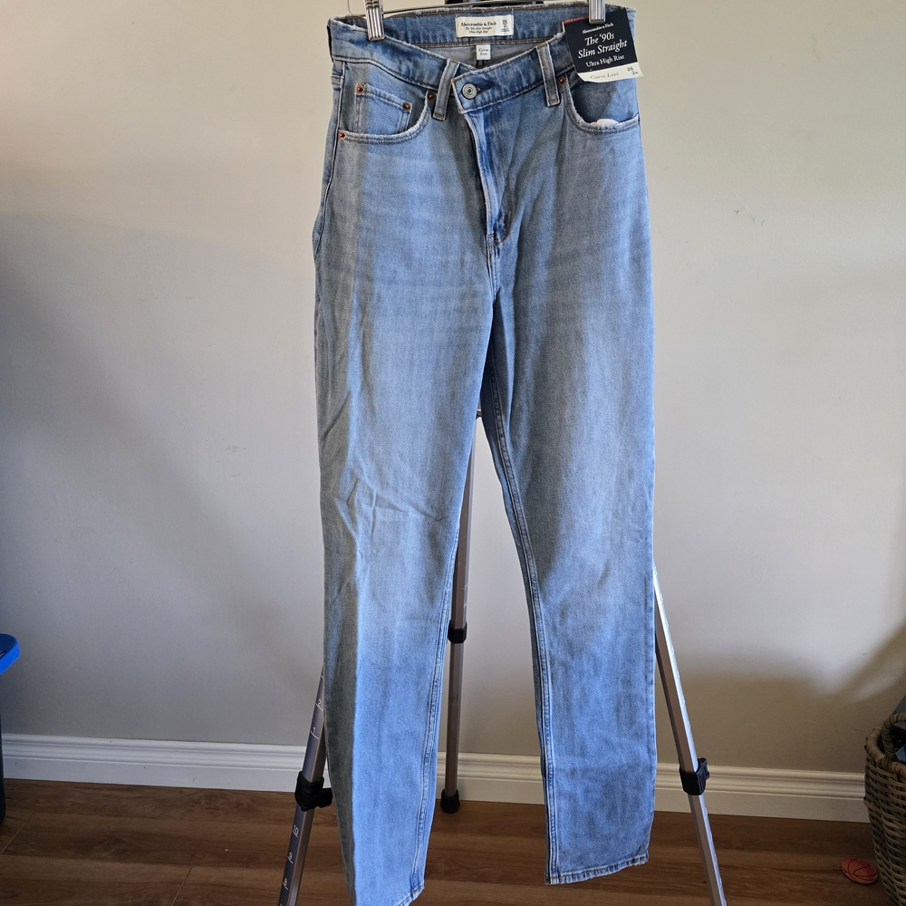 #1 Abercrombie & Fitch Blue Slim Straight Jeans